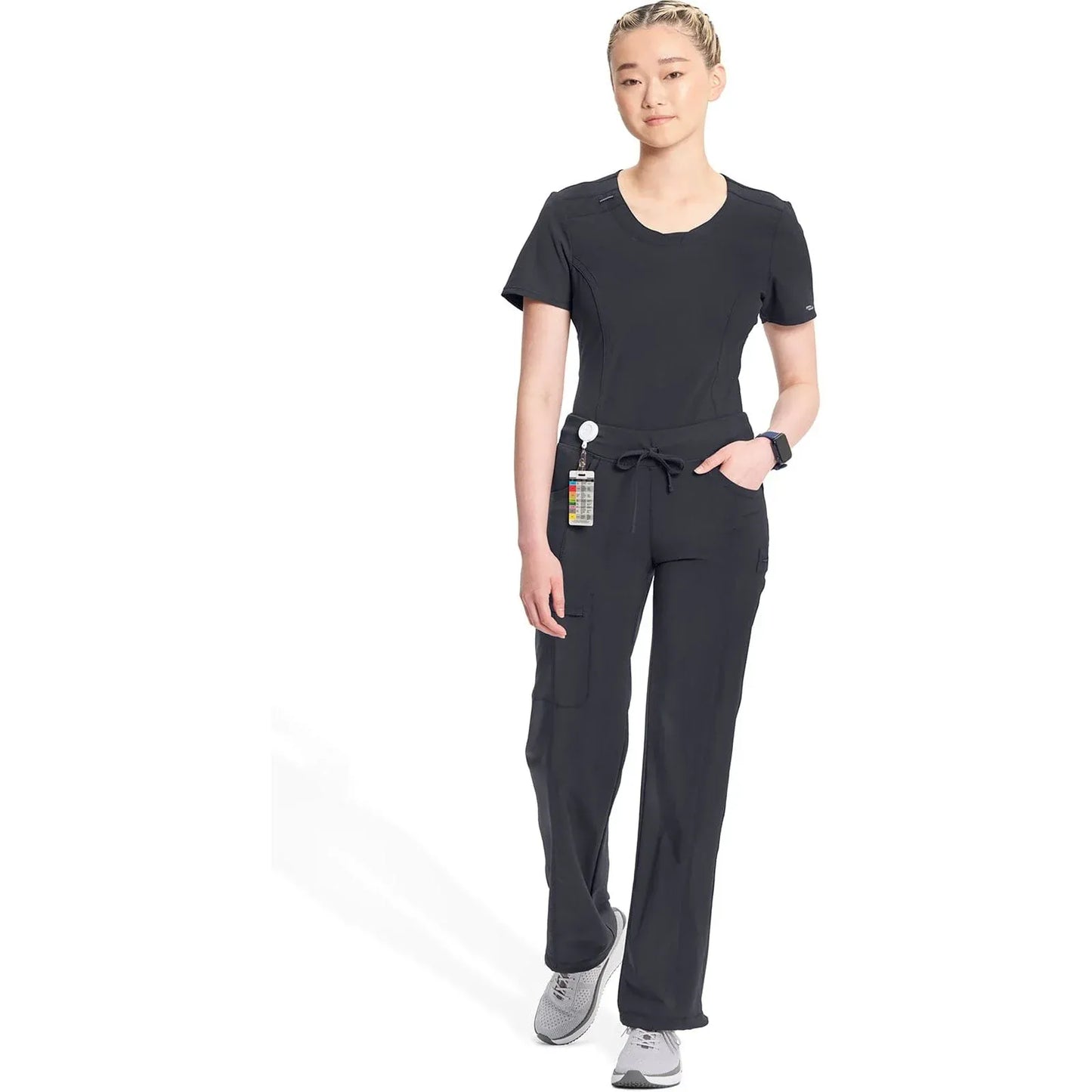 Cherokee Scrubs Pants Cherokee Infinity 1123A Scrubs Pants Womens Drawstring Pewter