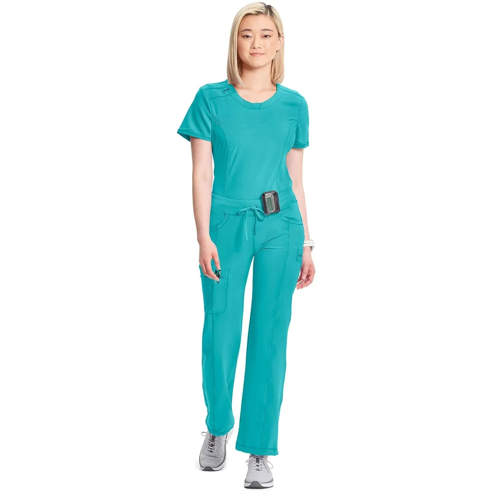 Cherokee Scrubs Pants Cherokee Infinity Drawstring Pant 1123A Teal Blue