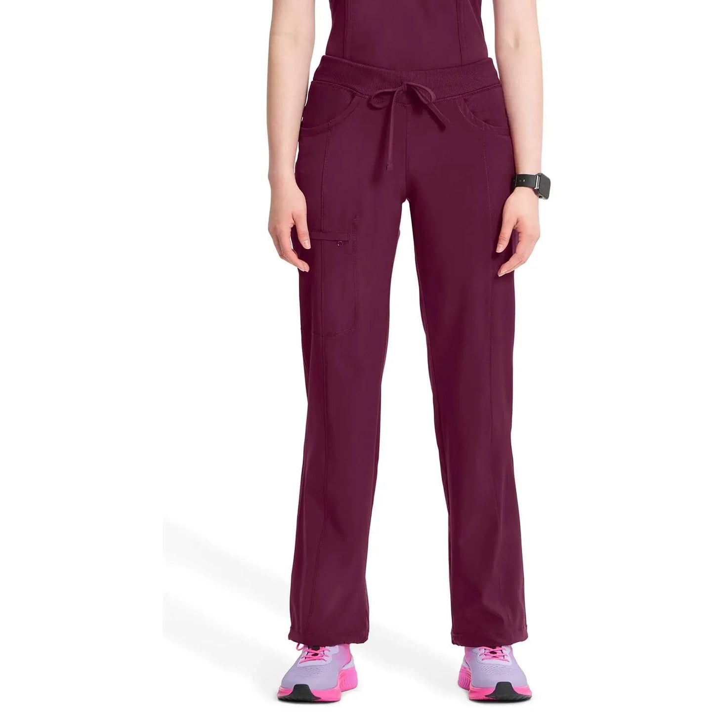 Cherokee Scrubs Pants XXS / Regular Cherokee Infinity Drawstring Pant Wine 1123A