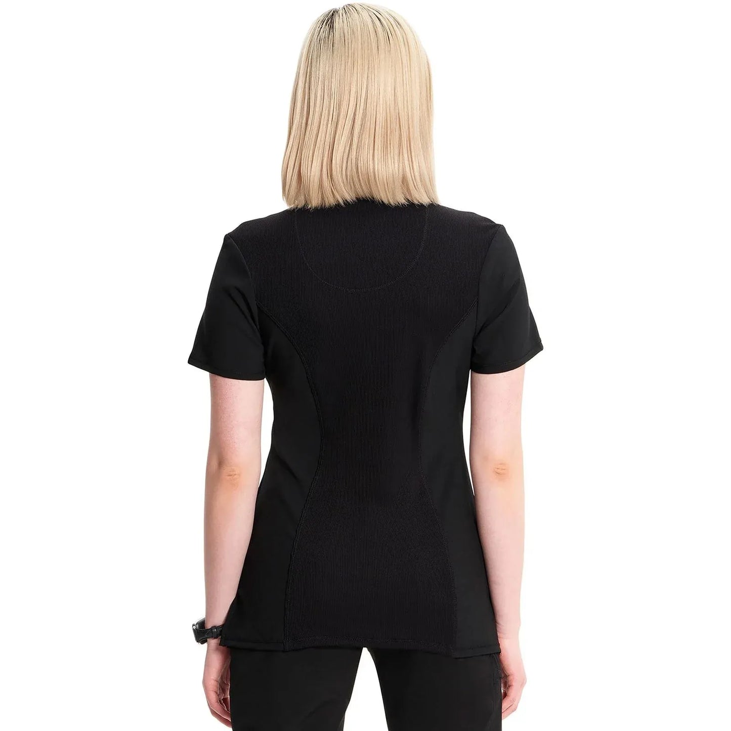 Cherokee Scrubs Top Cherokee Infinity 2624A Scrubs Top Women's Round Neck Black