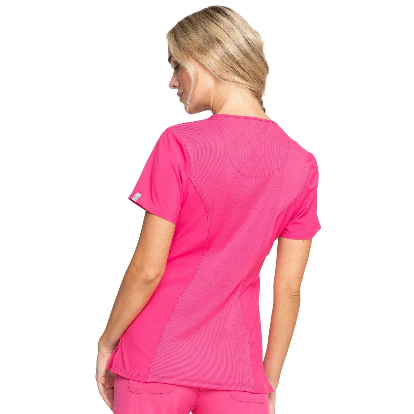 Infinity 2624A Scrubs Top Women's Round Neck Carmine Pink
