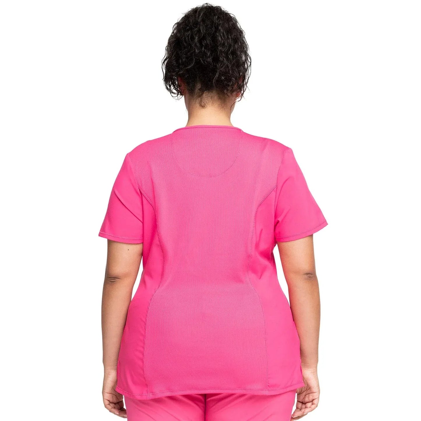 Infinity 2624A Scrubs Top Women's Round Neck Carmine Pink