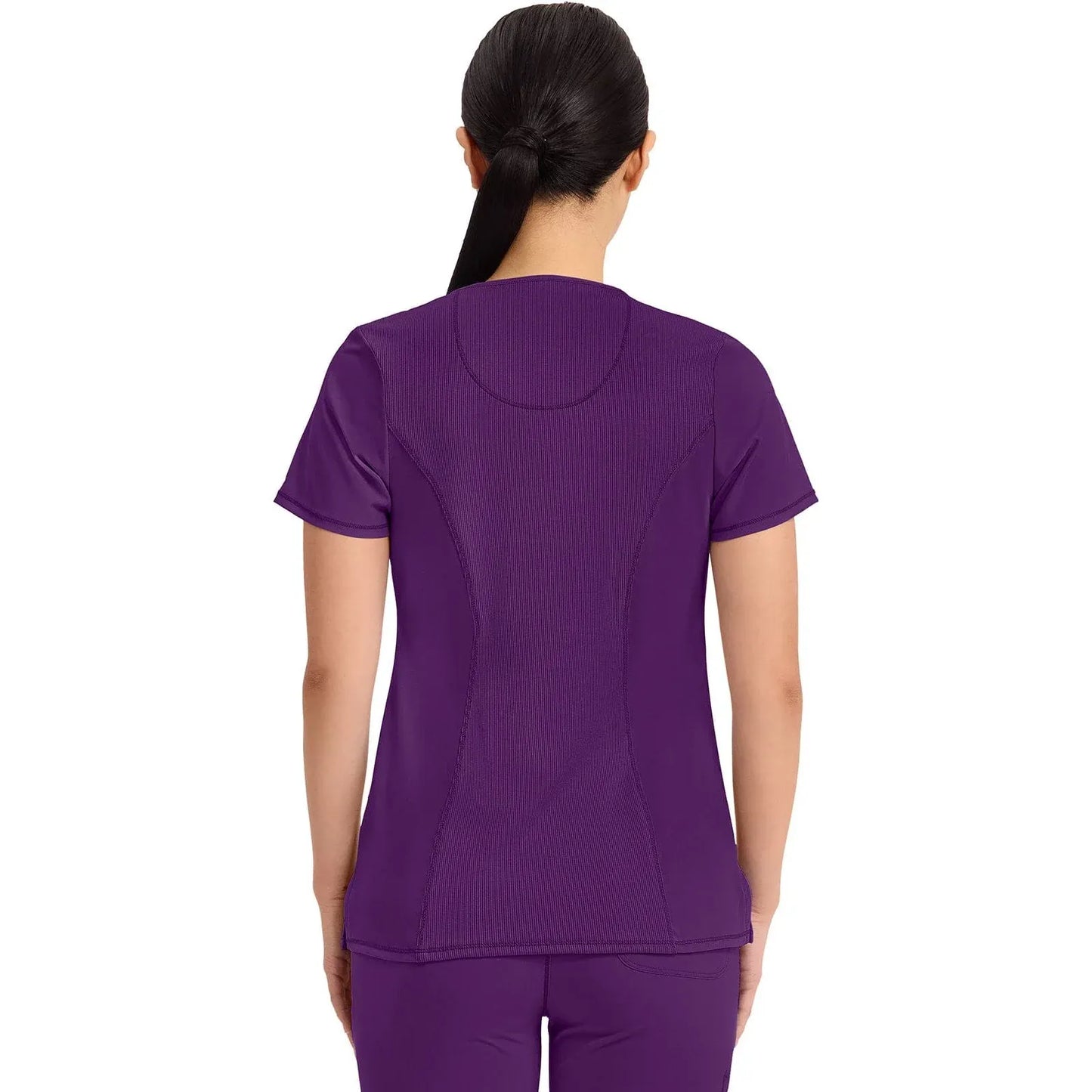 Infinity 2624A Scrubs Top Women's Round Neck Eggplant
