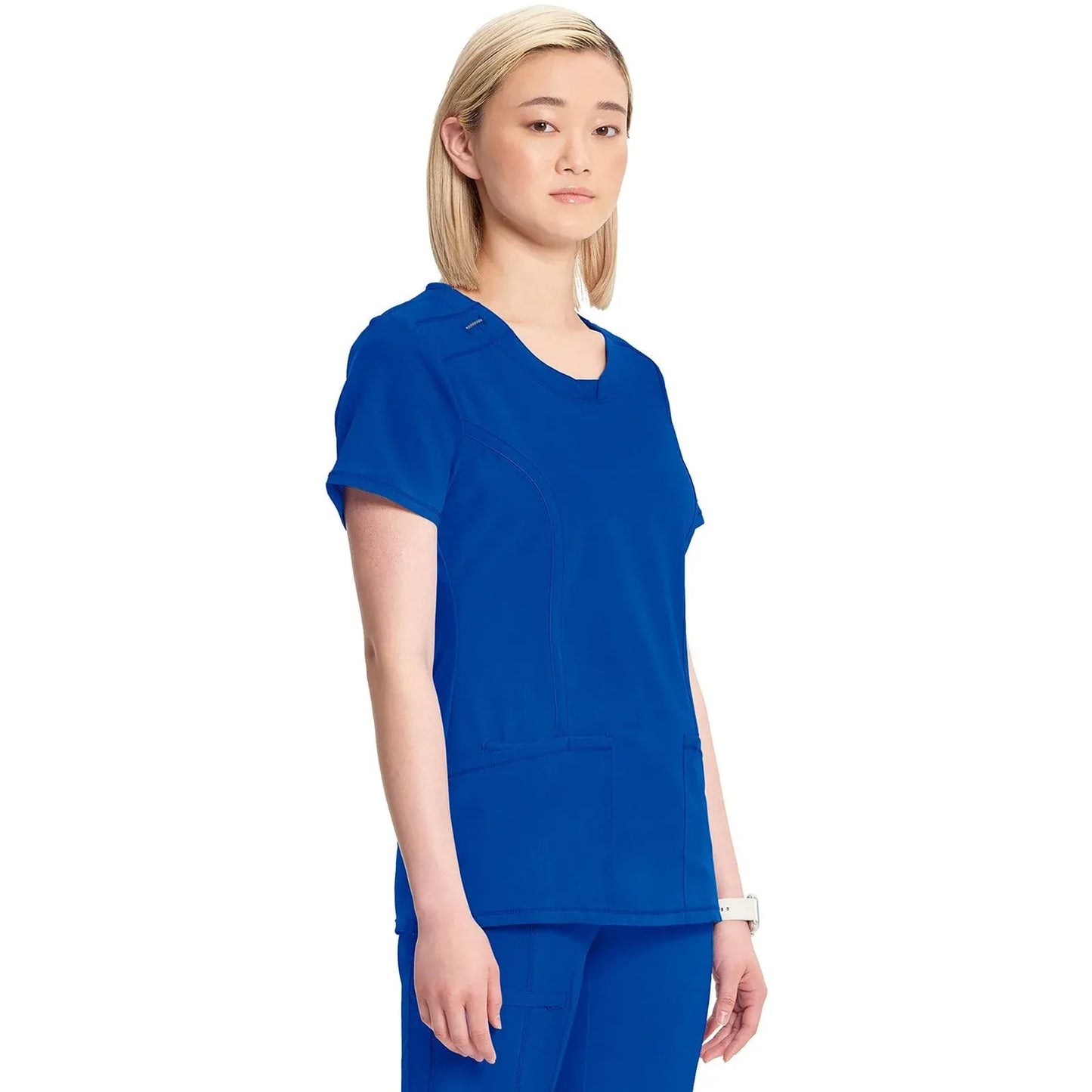 Infinity 2624A Scrubs Top Women's Round Neck Galaxy Blue