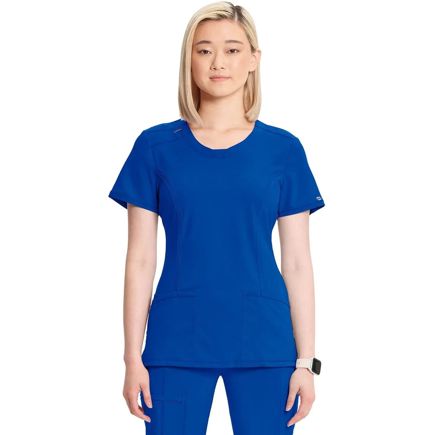 Infinity 2624A Scrubs Top Women's Round Neck Galaxy Blue