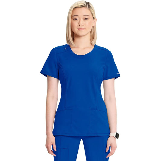 Infinity 2624A Scrubs Top Women's Round Neck Galaxy Blue