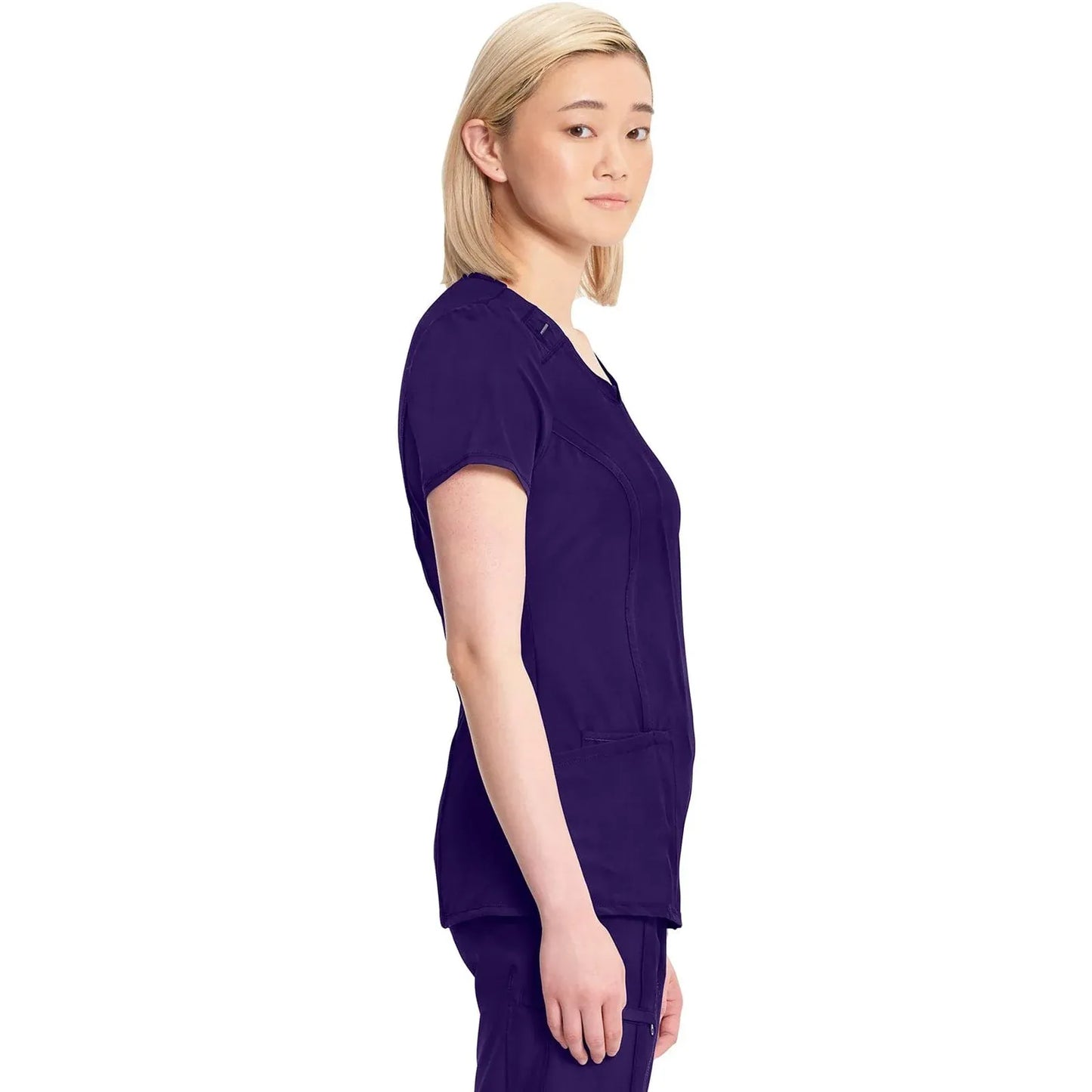 Infinity 2624A Scrubs Top Women's Round Neck Grape