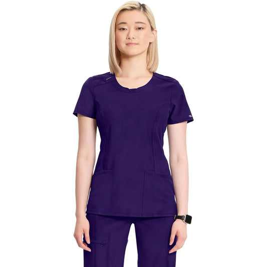 Infinity 2624A Scrubs Top Women's Round Neck Grape