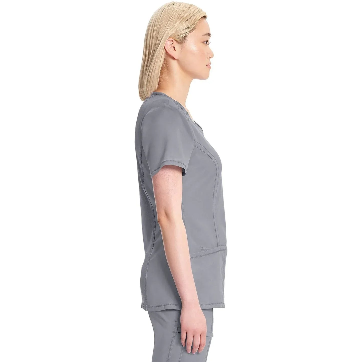 Infinity 2624A Scrubs Top Women's Round Neck Grey