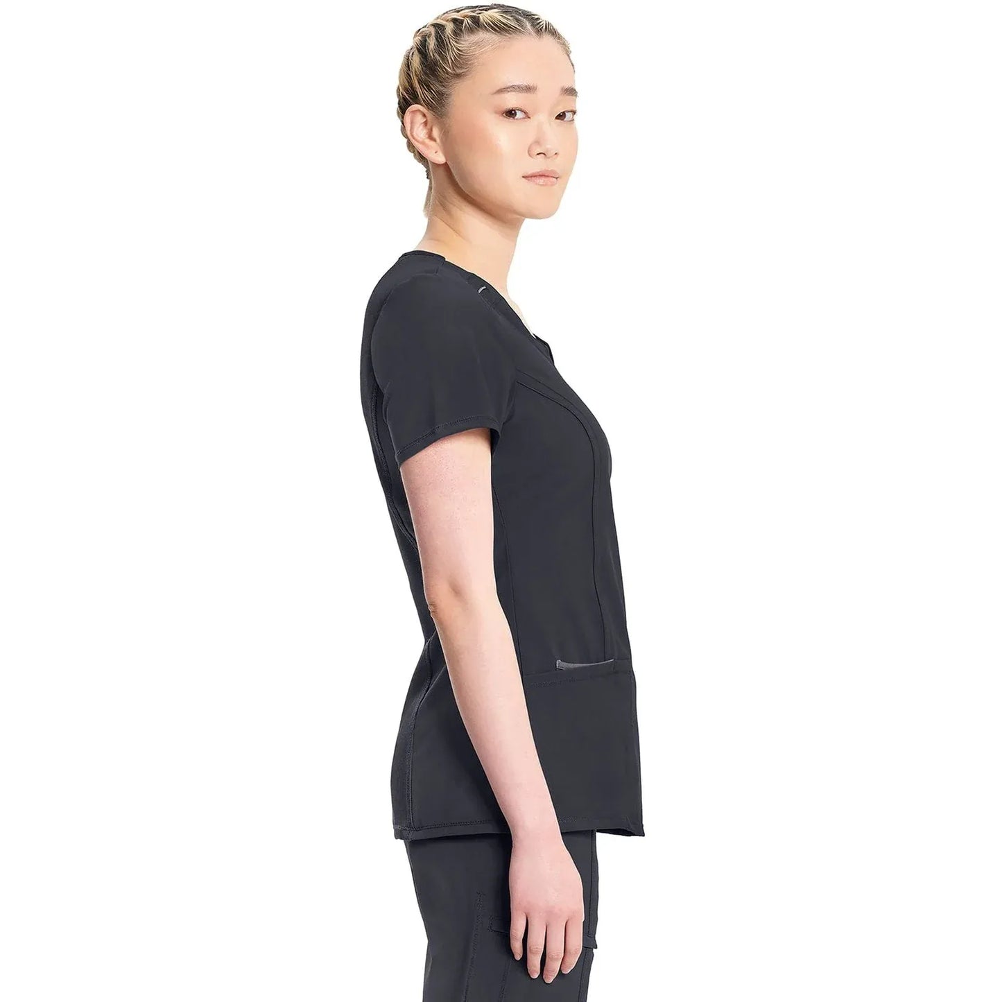 Infinity 2624A Scrubs Top Women's Round Neck Pewter