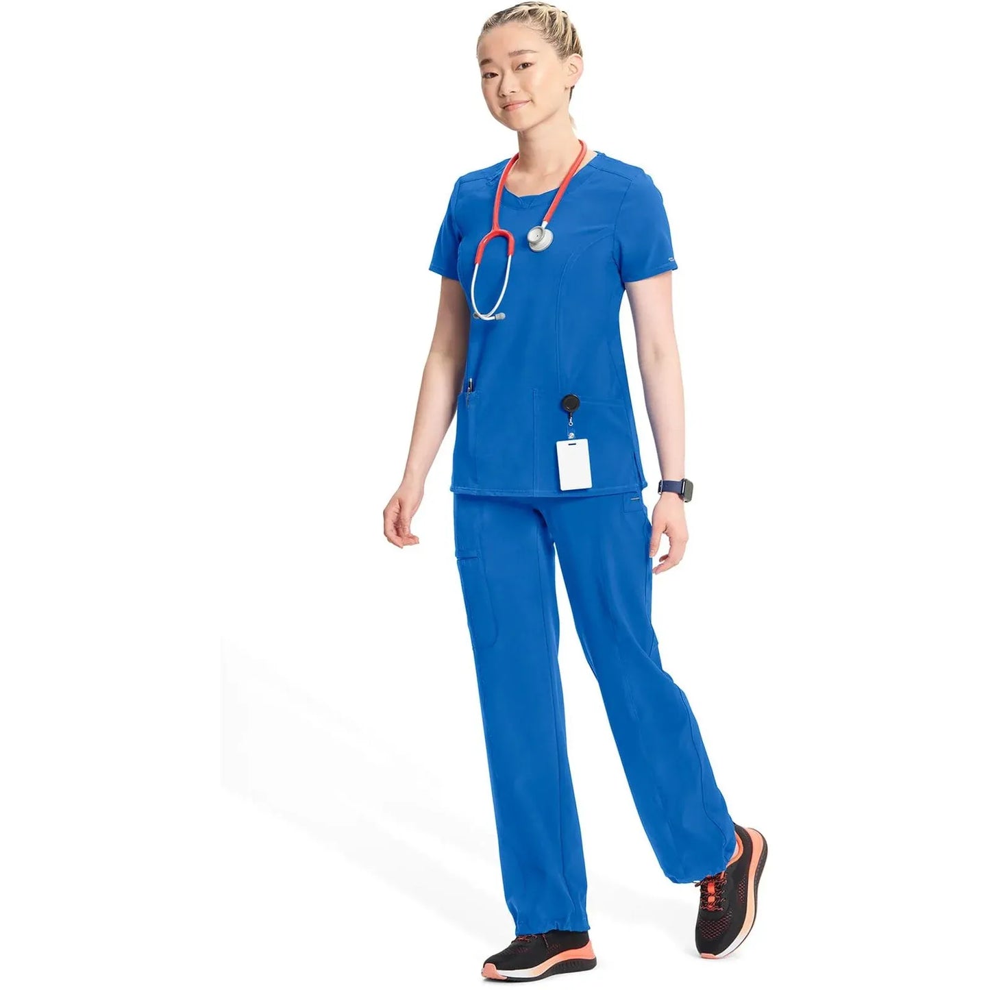 Infinity 2624A Scrubs Top Women's Round Neck Royal