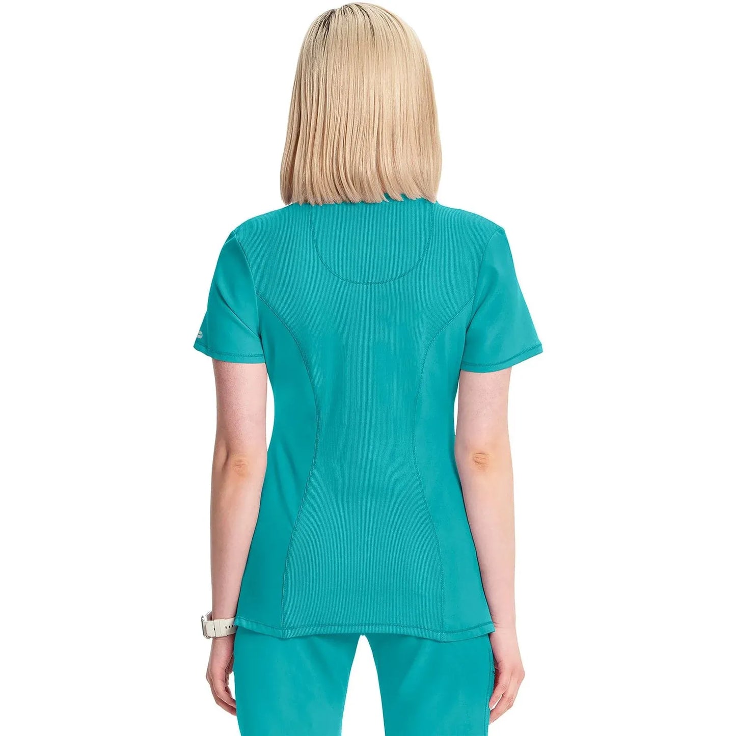 Infinity 2624A Scrubs Top Women's Round Neck Teal Blue