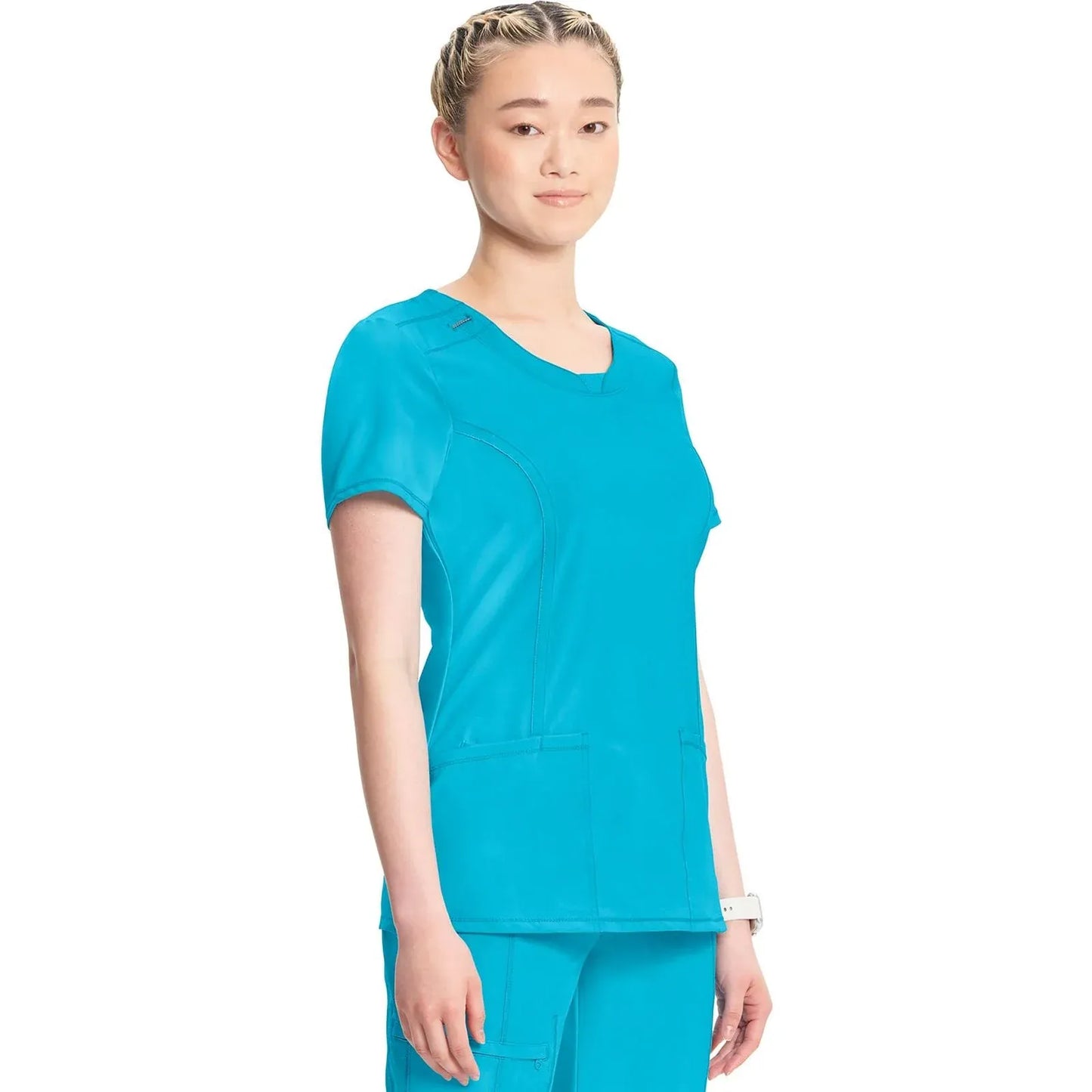 Infinity 2624A Scrubs Top Women's Round Neck Turquoise