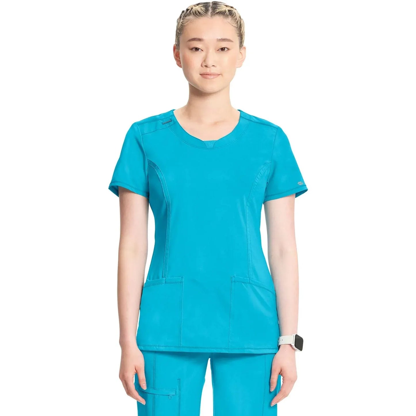 Infinity 2624A Scrubs Top Women's Round Neck Turquoise