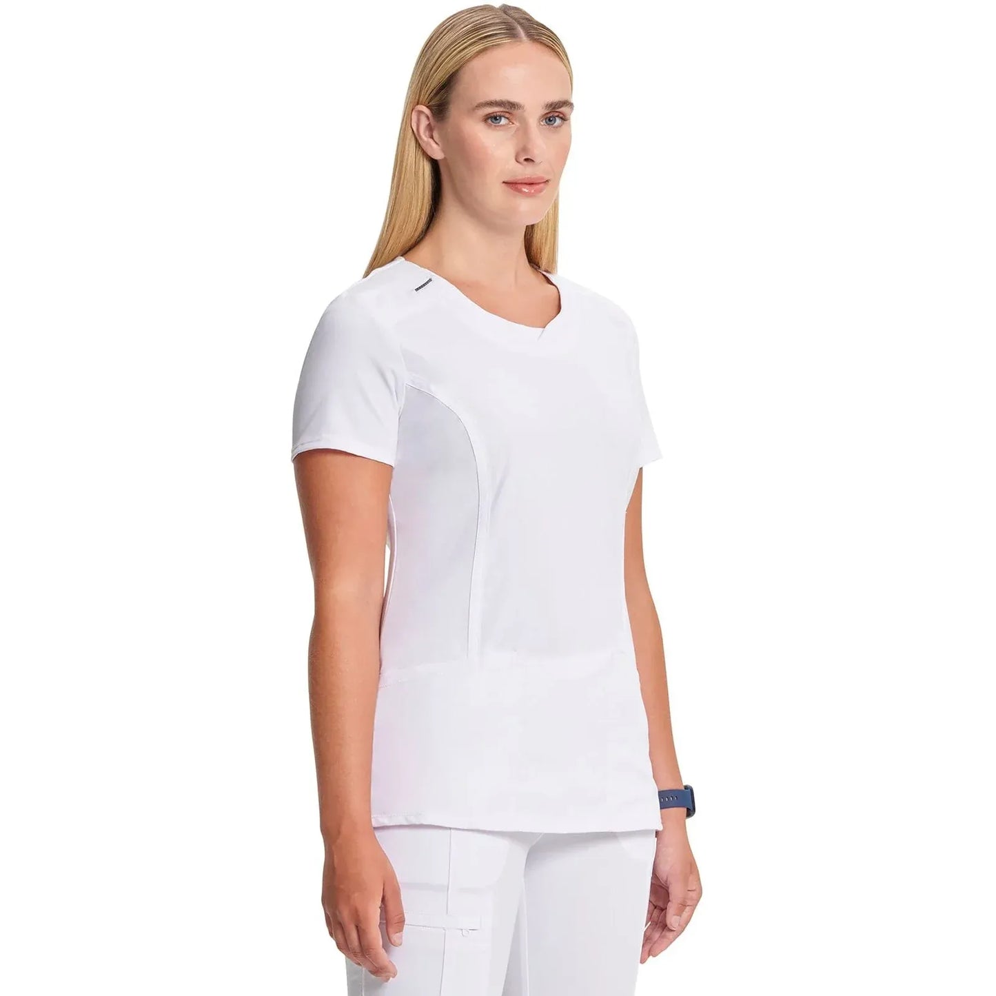 Infinity 2624A Scrubs Top Women's Round Neck White