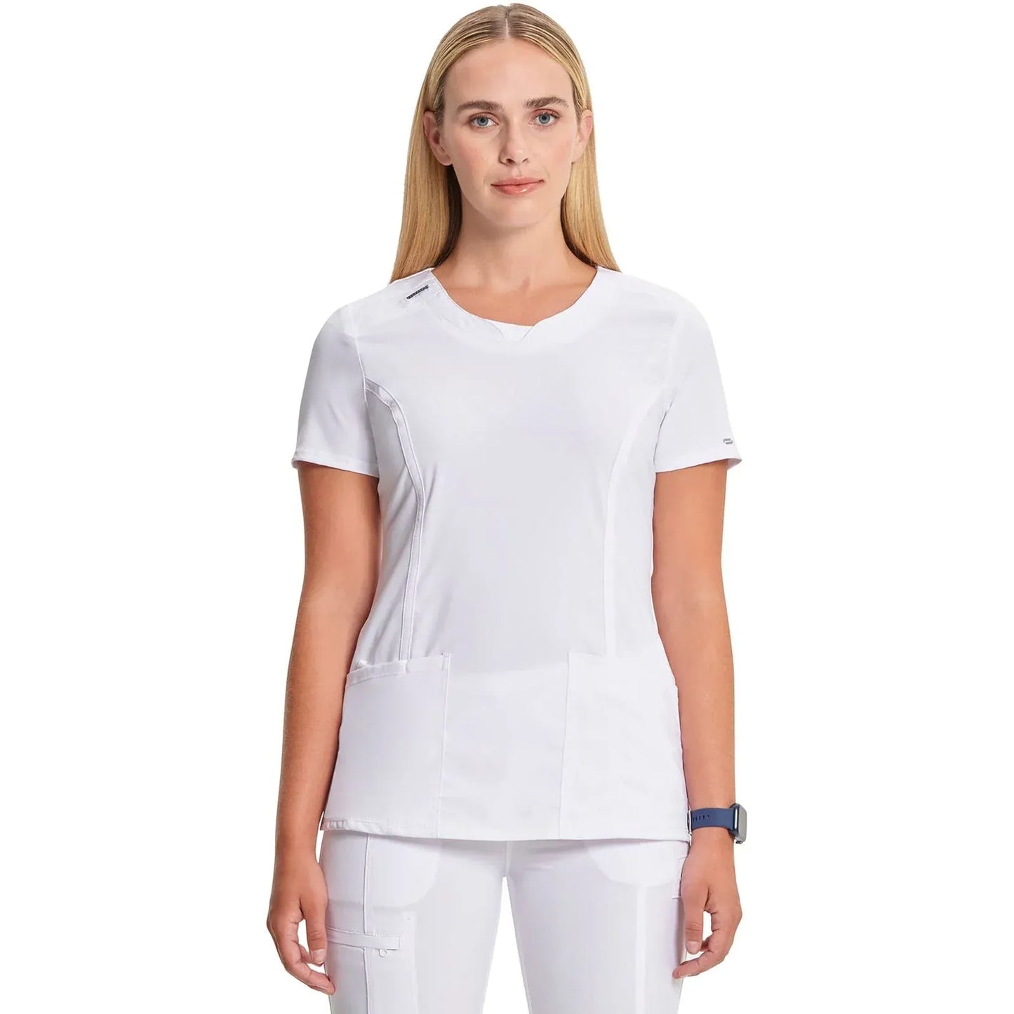 Infinity 2624A Scrubs Top Women's Round Neck White