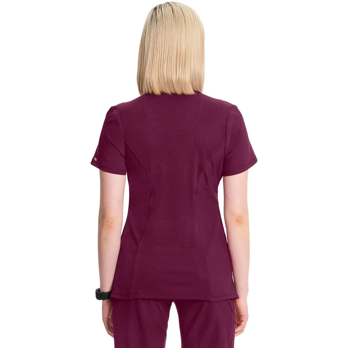 Infinity 2624A Scrubs Top Women's Round Neck Wine