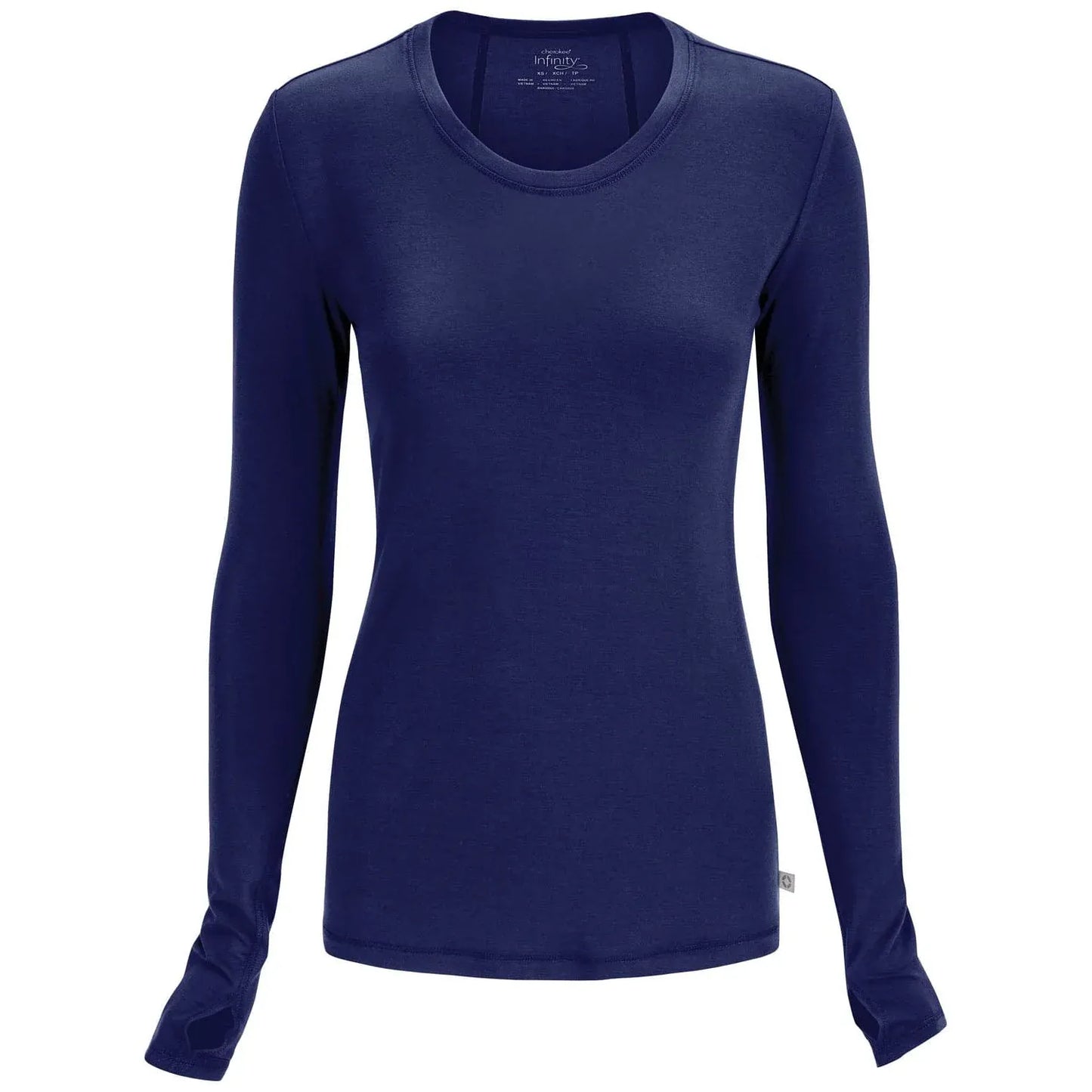 Infinity Underscrubs 2XL Infinity 2626A Underscrubs Womens Long Sleeve Knit Tee Navy