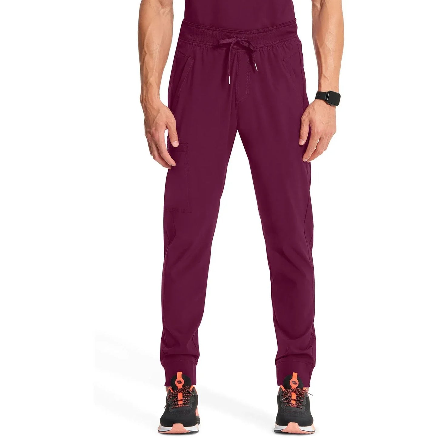 Cherokee Scrubs Pants Cherokee Infinity CK004A Scrubs Jogger Pant Men Wine