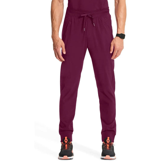 Cherokee Scrubs Pants Cherokee Infinity CK004A Scrubs Jogger Pant Men Wine