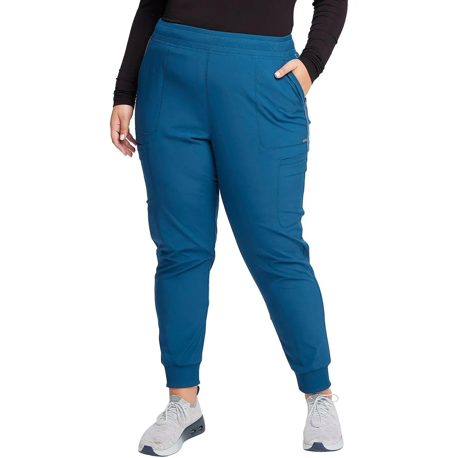 Cherokee Scrubs Pants Infinity Scrubs Jogger Pants Caribbean Blue