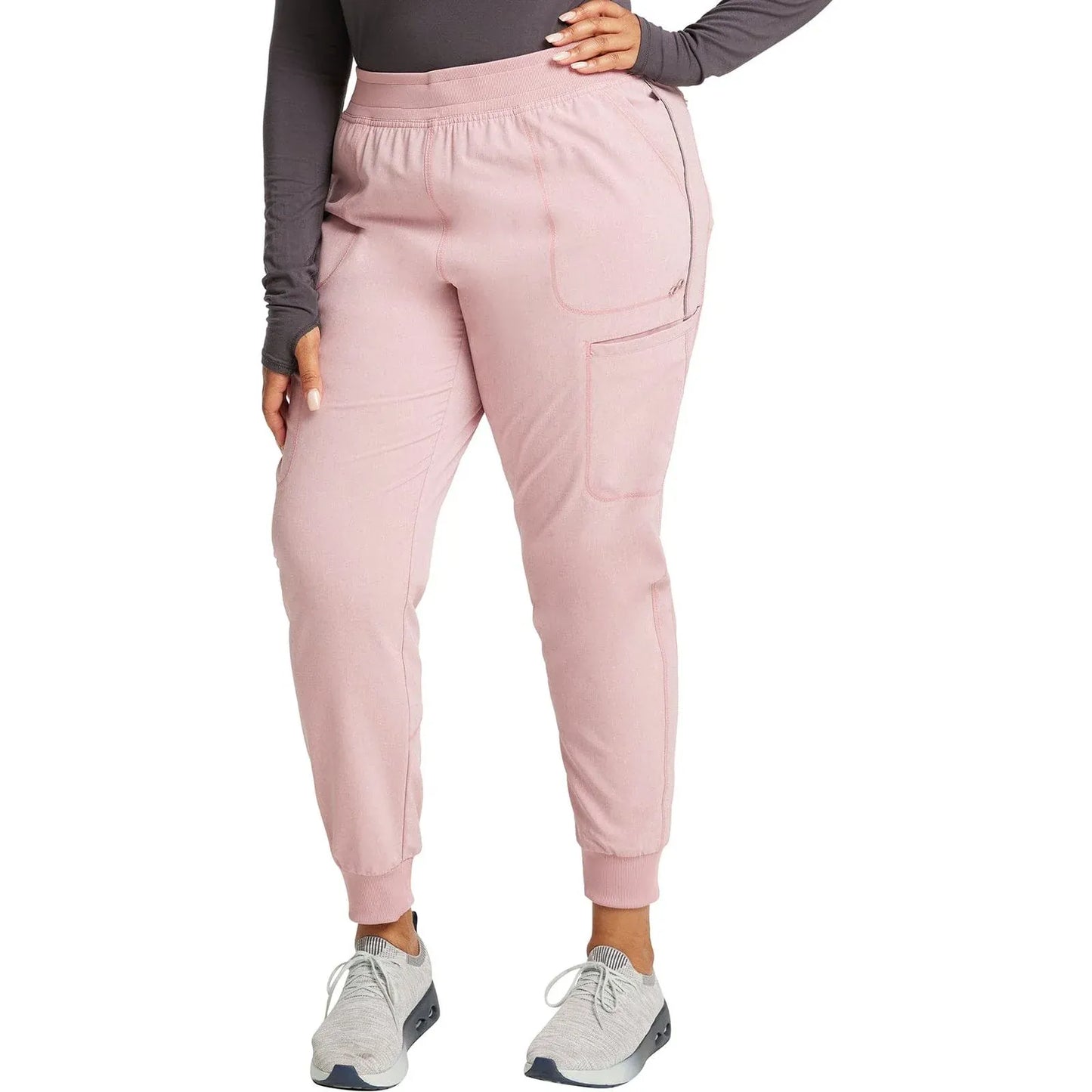 Cherokee Scrubs Pants Infinity Scrubs Jogger Pants Frosted Rose Heather