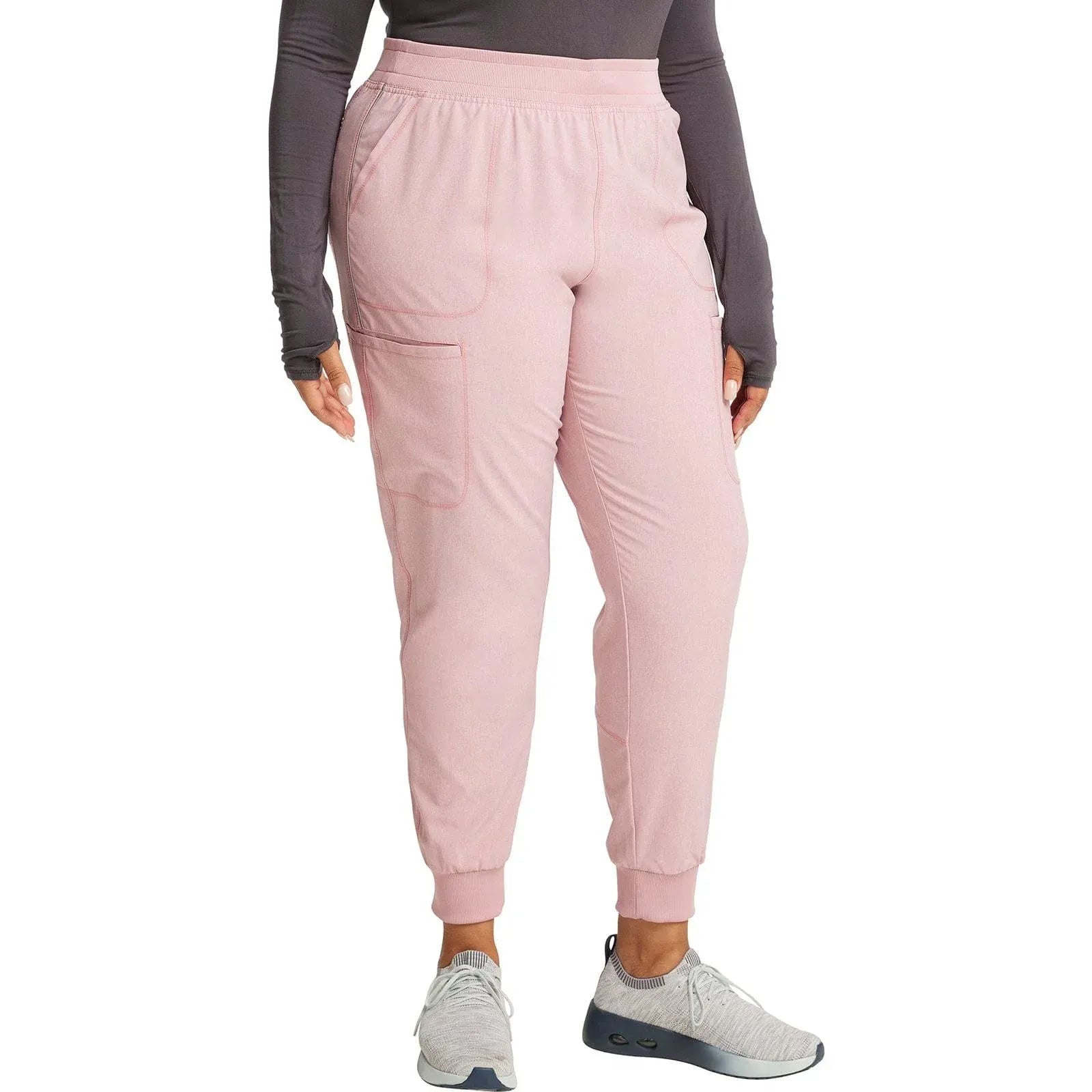 Cherokee Scrubs Pants Infinity Scrubs Jogger Pants Frosted Rose Heather