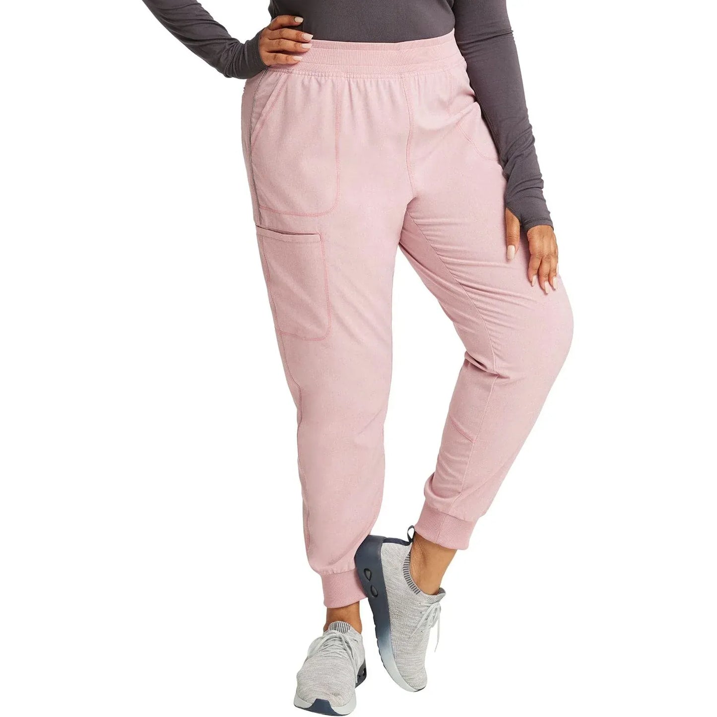 Cherokee Scrubs Pants Infinity Scrubs Jogger Pants Frosted Rose Heather