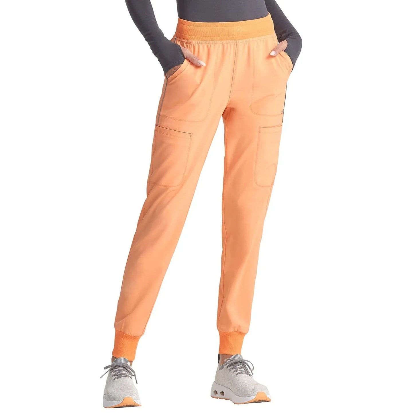 Cherokee Scrubs Pants Infinity Scrubs Jogger Pants Peach Linen
