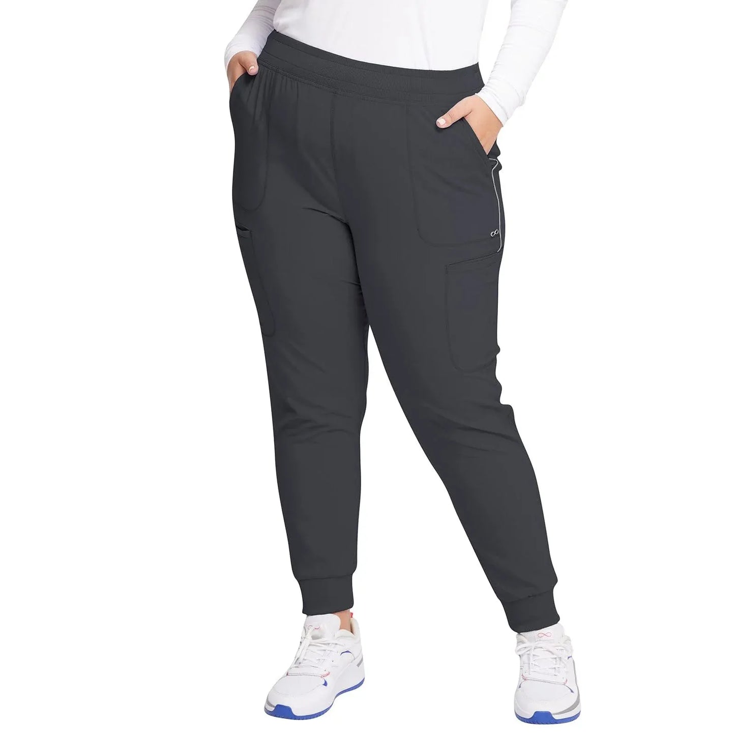 Cherokee Scrubs Pants Infinity Scrubs Jogger Pants Pewter
