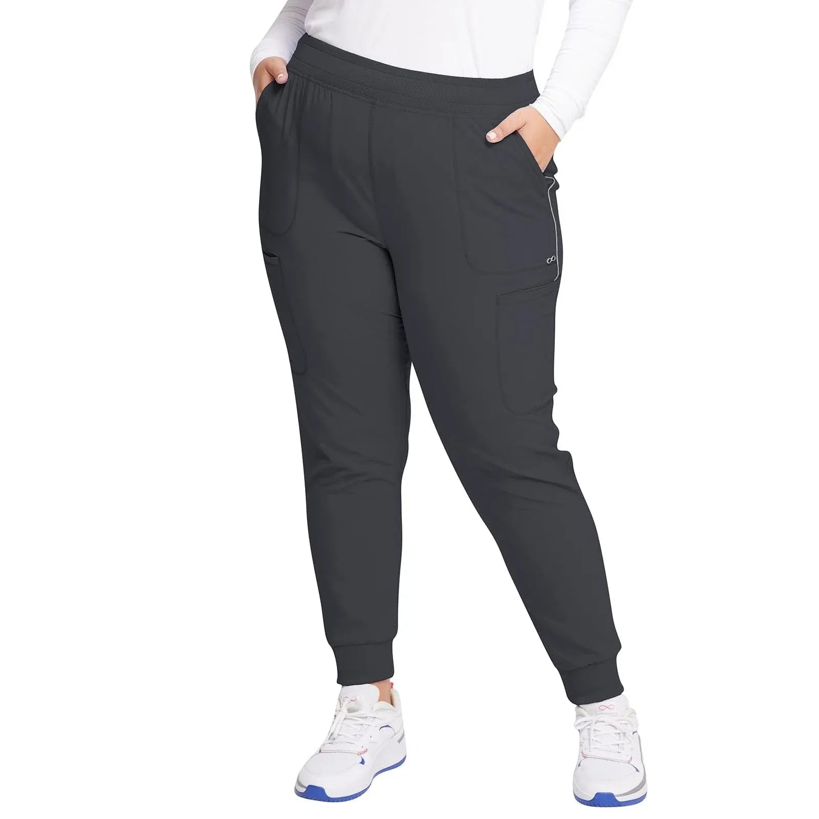 Cherokee Scrubs Pants Infinity Scrubs Jogger Pants Pewter