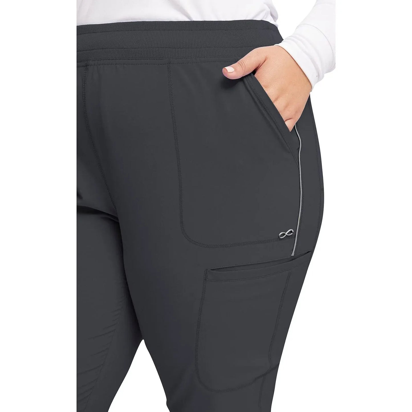 Cherokee Scrubs Pants Infinity Scrubs Jogger Pants Pewter