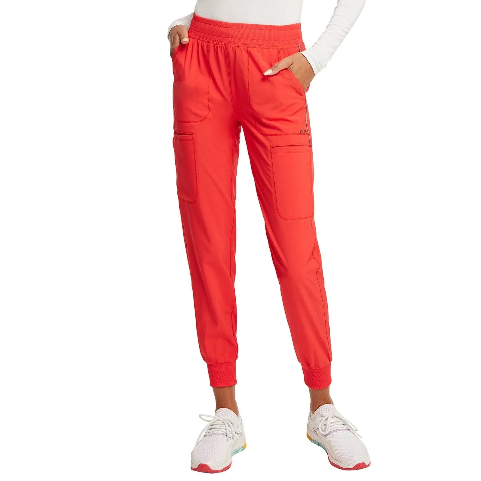 Cherokee Scrubs Pants Infinity Scrubs Jogger Pants Rooftop Red