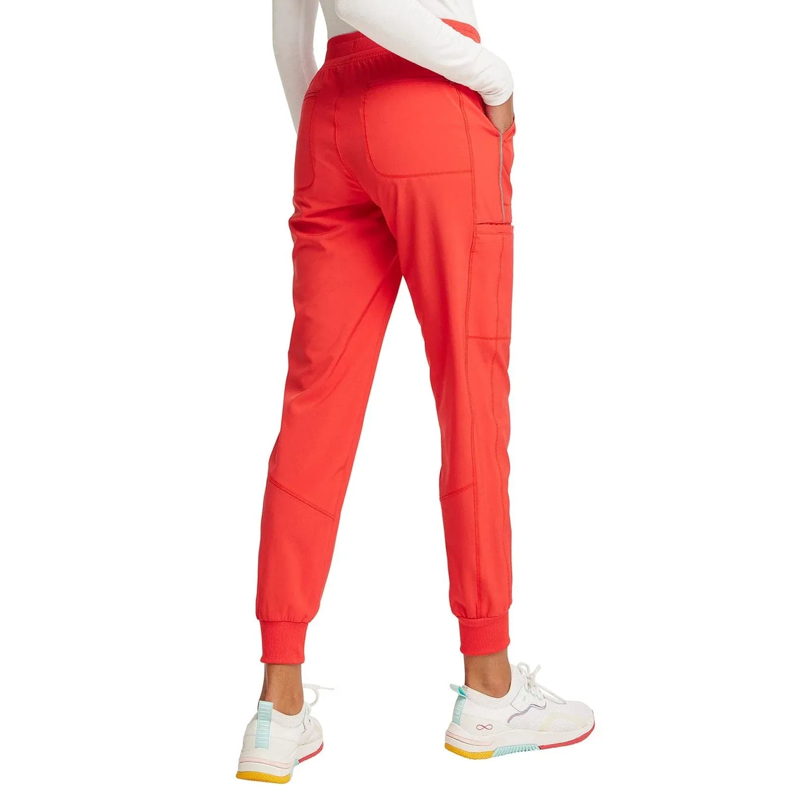 Cherokee Scrubs Pants Infinity Scrubs Jogger Pants Rooftop Red