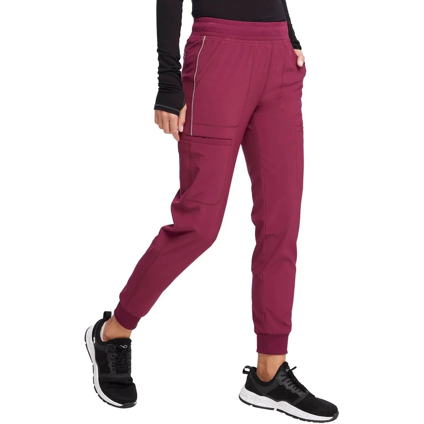 Cherokee Scrubs Pants XXS Infinity Scrubs Jogger Pants Wine