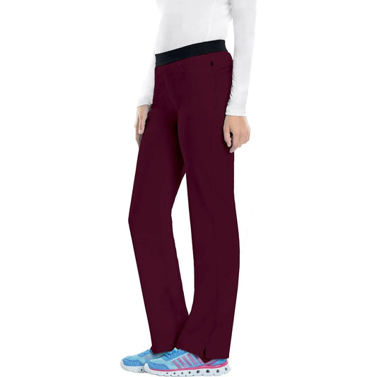 Cherokee Scrubs Pants M / Short Leg Cherokee Infinity CK100A Scrubs Pants Womens Mid Rise Tapered Leg Drawstring Wine