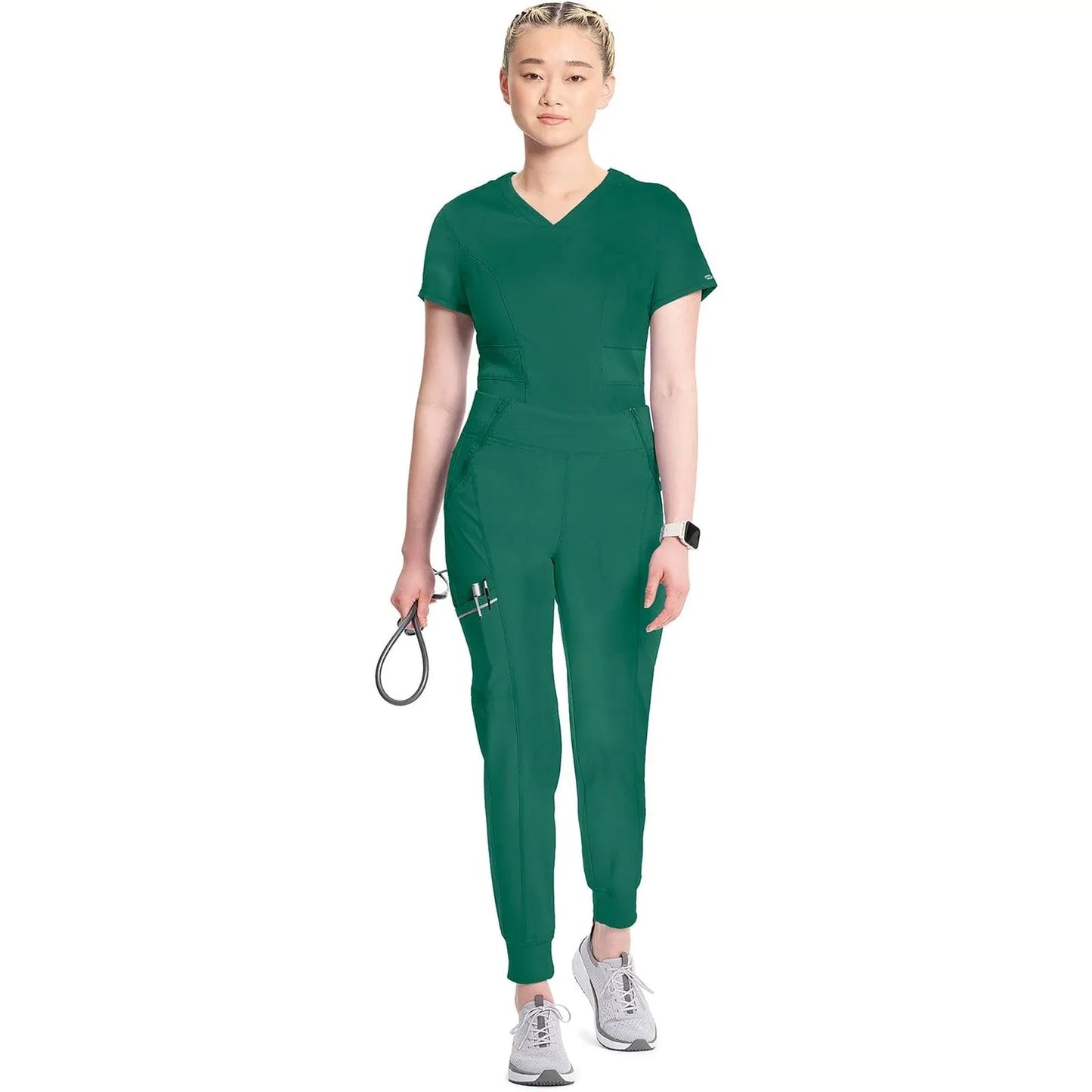 Cherokee Scrubs Pants Cherokee Infinity CK110A Scrubs Jogger Pant Women Hunter Green
