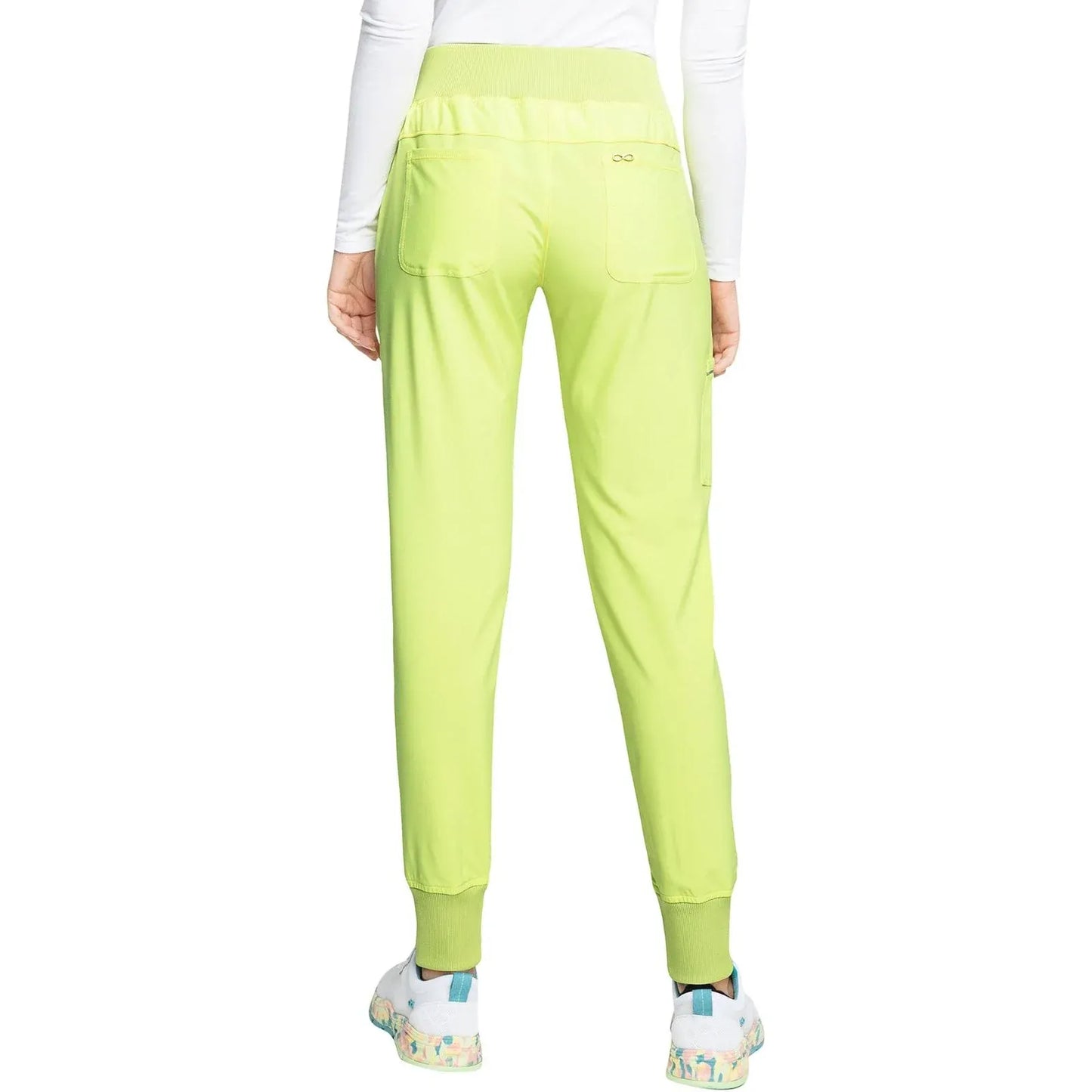 Cherokee Scrubs Pants Cherokee Infinity CK110A Scrubs Jogger Pant Women Lime Creme