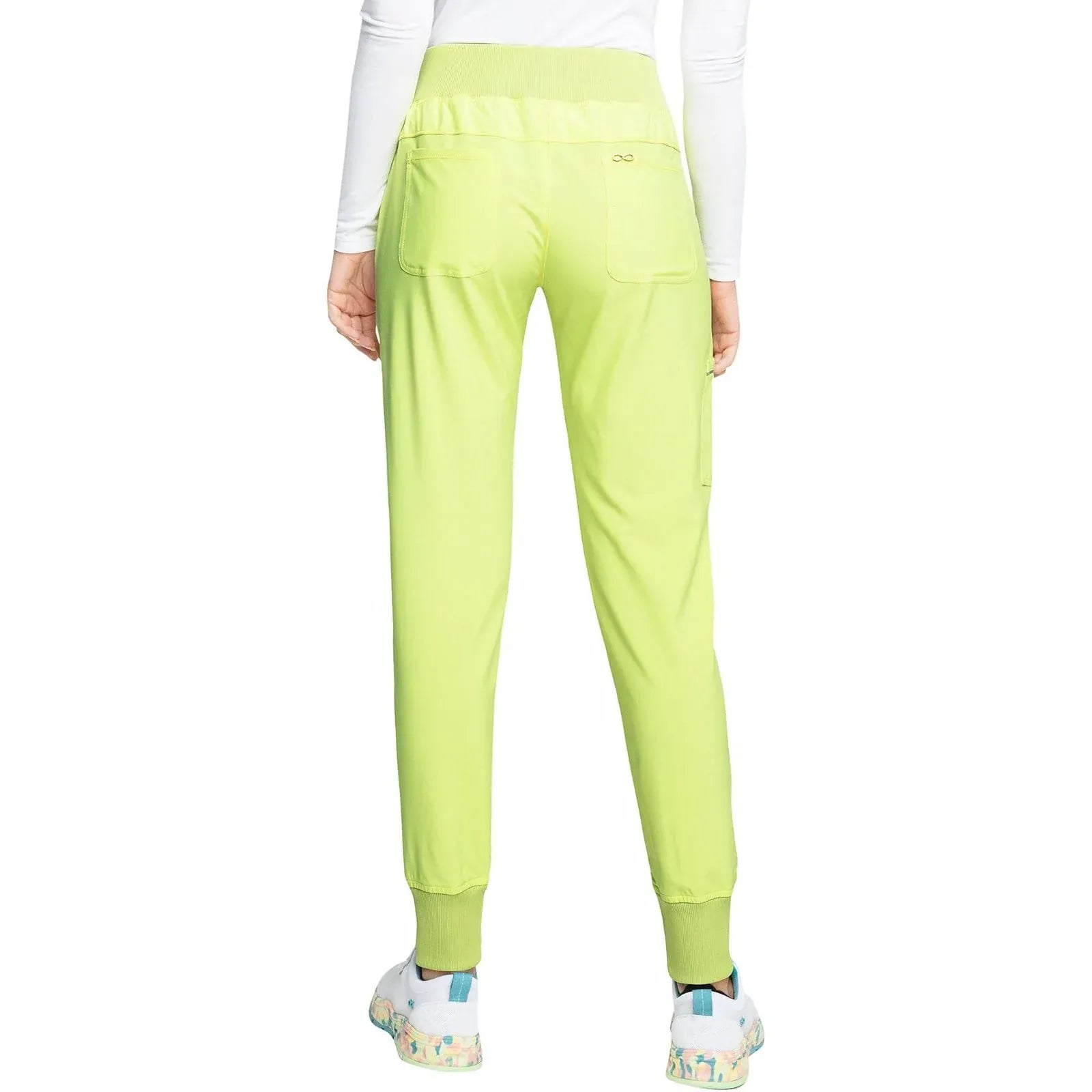 Cherokee Scrubs Pants Cherokee Infinity CK110A Scrubs Jogger Pant Women Lime Creme