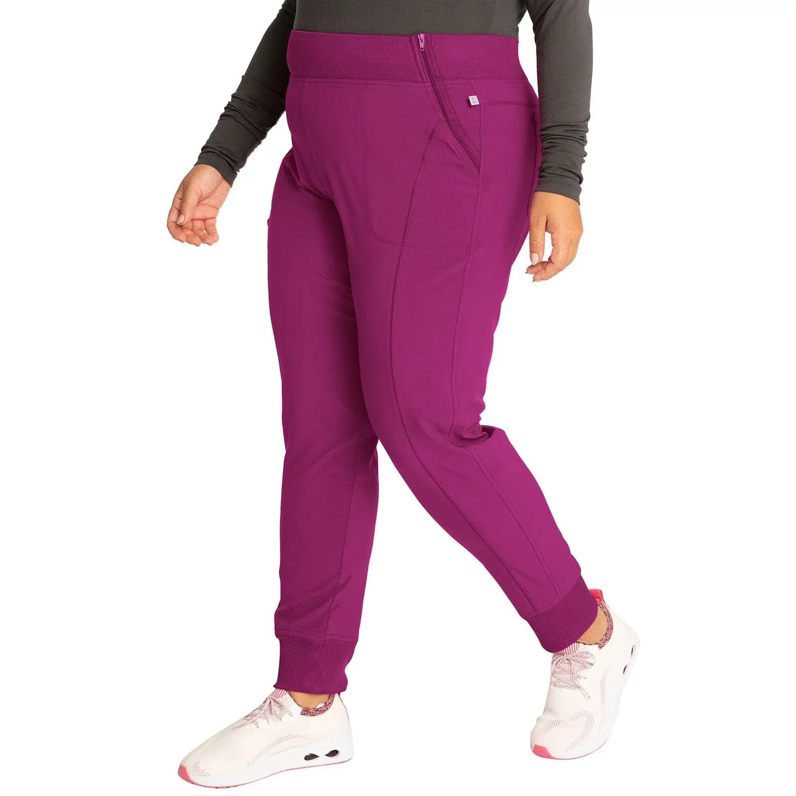 Cherokee Scrubs Pants Cherokee Infinity CK110A Scrubs Jogger Pant Women Orchid Flower