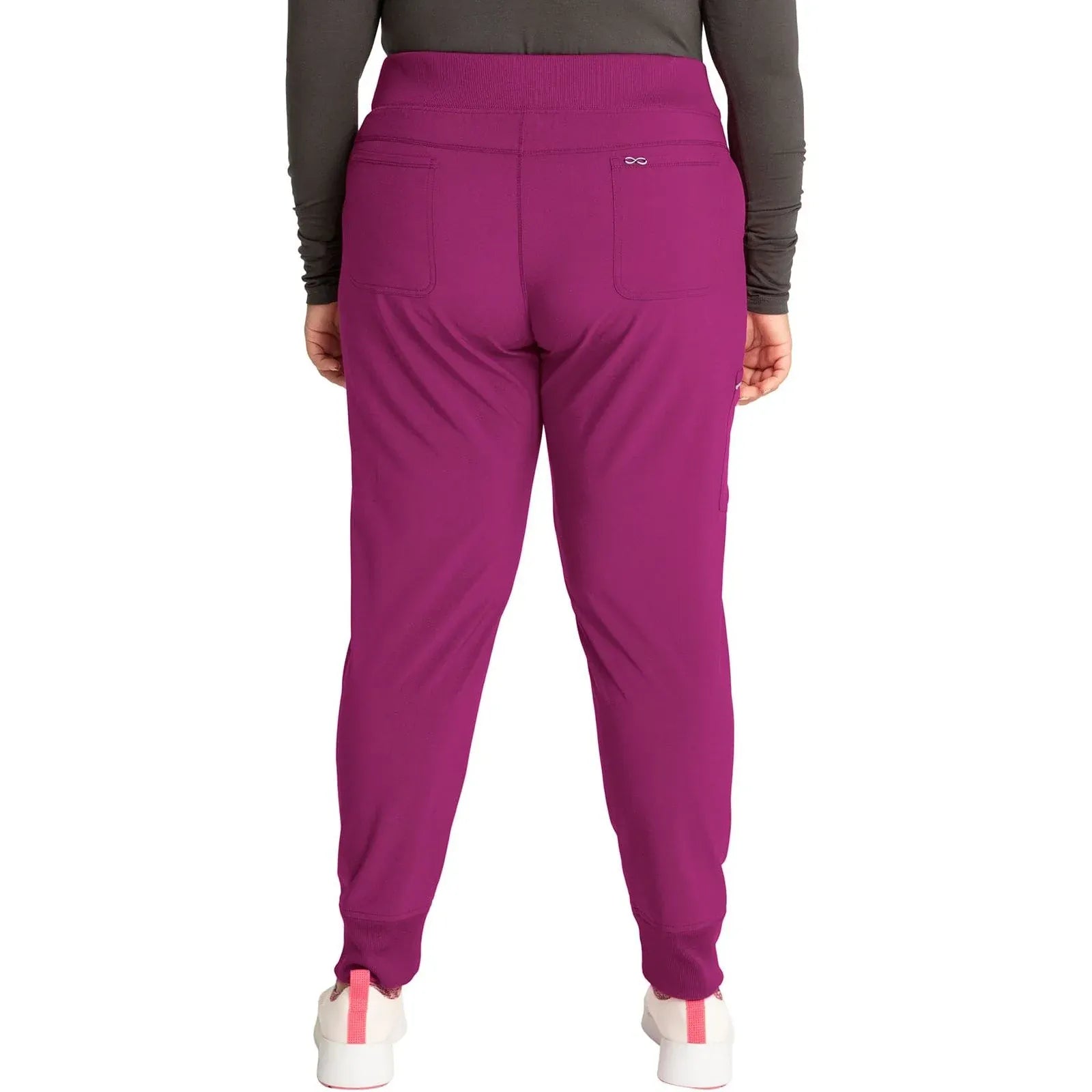 Cherokee Scrubs Pants Cherokee Infinity CK110A Scrubs Jogger Pant Women Orchid Flower