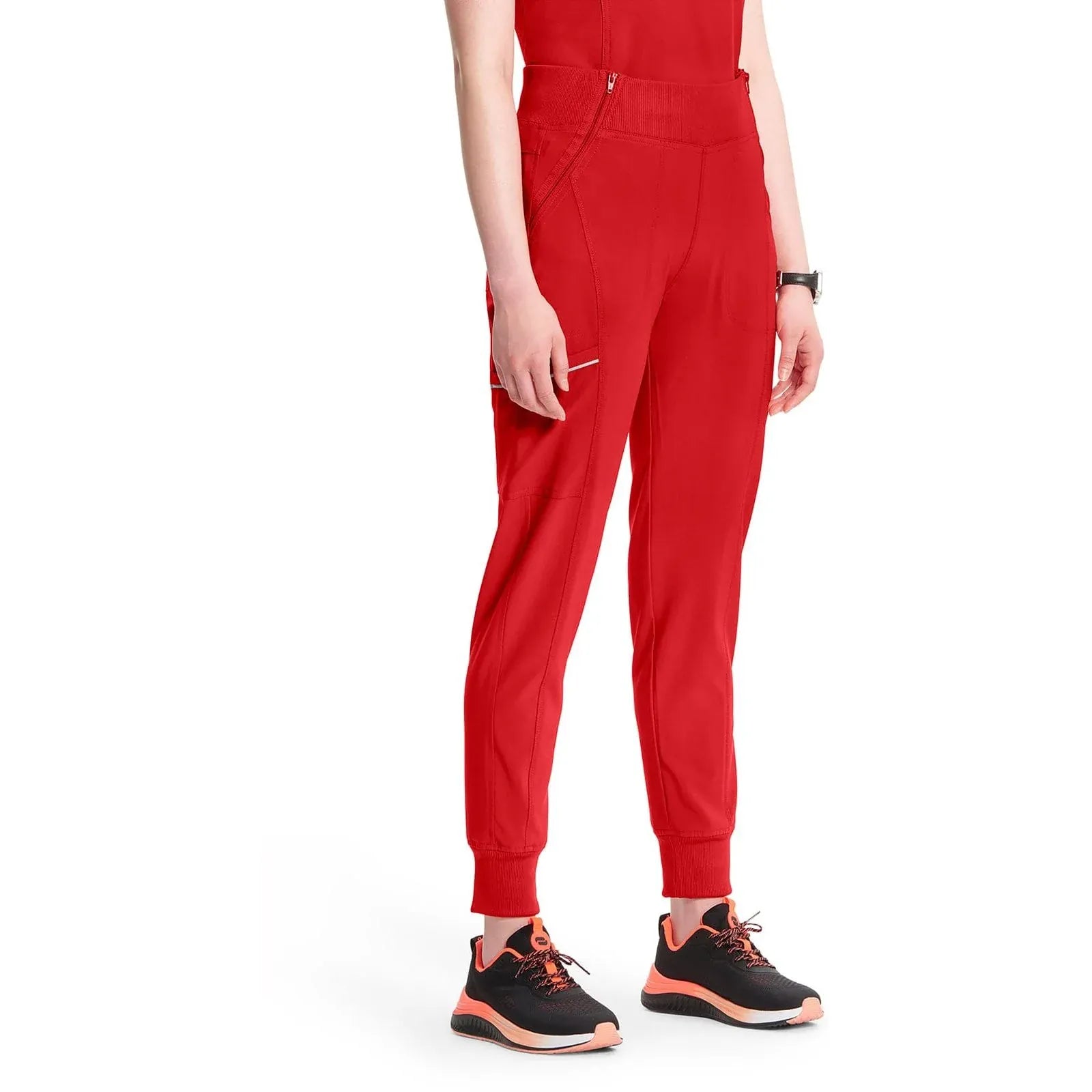 Cherokee Scrubs Pants Cherokee Infinity CK110A Scrubs Jogger Pant Women Red