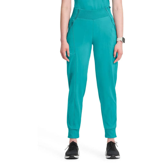 Cherokee Scrubs Pants XXS Cherokee Infinity CK110A Scrubs Pant Jogger Women Teal Blue