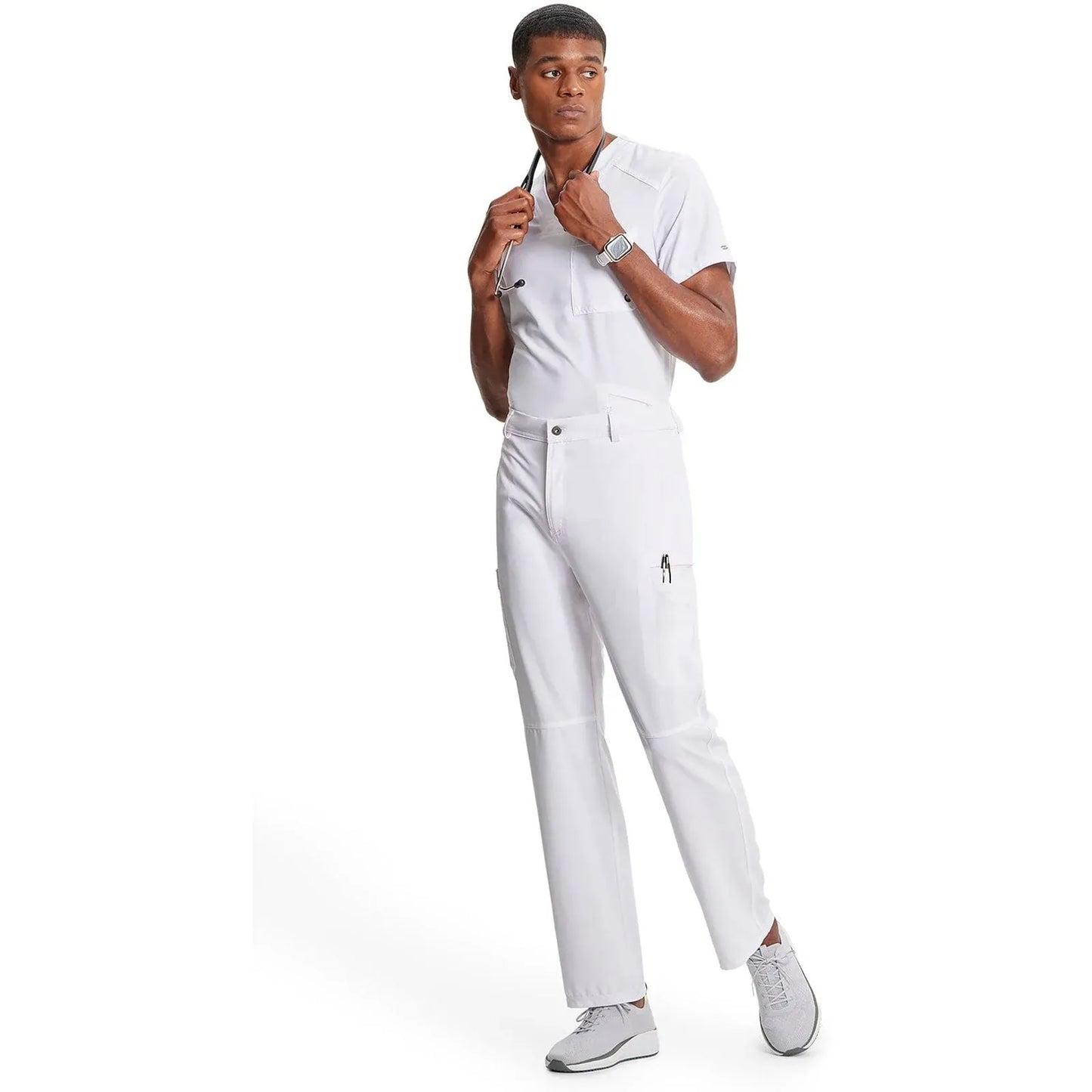 Infinity CK200A Scrubs Pants Mens Fly Front White