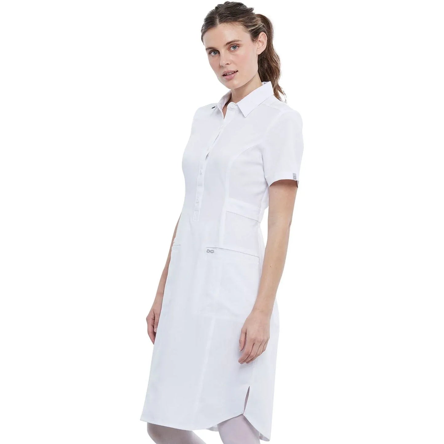 Infinity Infinity CK510A Button Front Dress White
