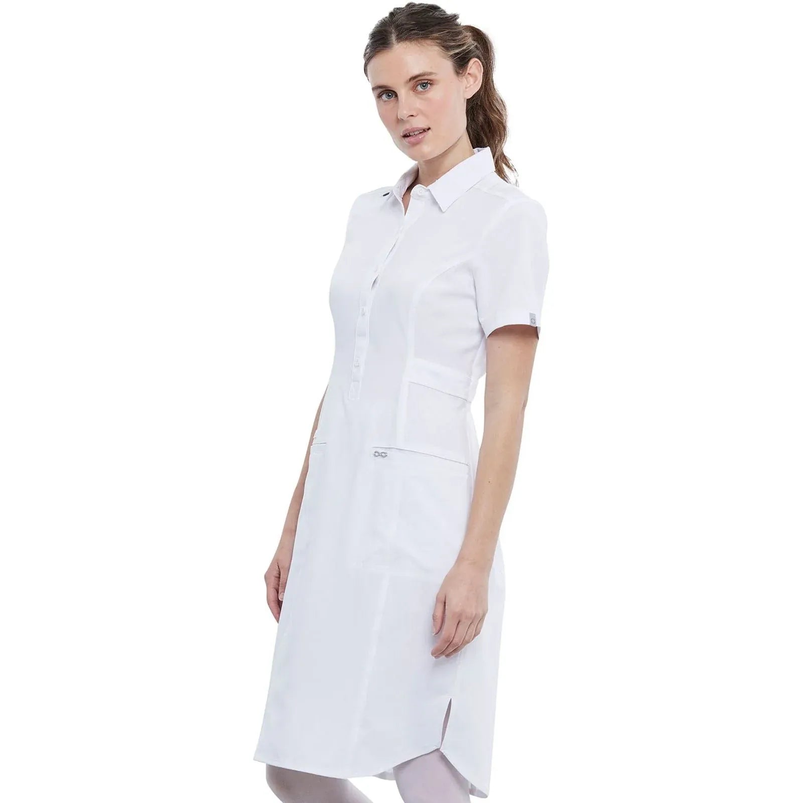 Infinity Infinity CK510A Button Front Dress White