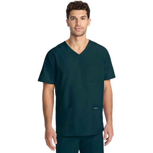 Infinity CK910A Scrubs Top Mens V-Neck Caribbean Blue