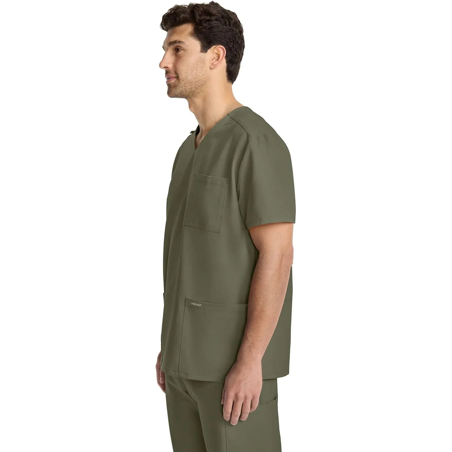 Infinity CK910A Scrubs Top Mens V-Neck Olive