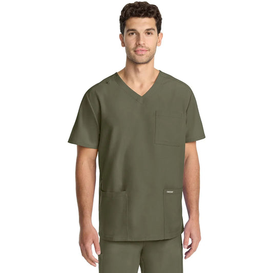 Infinity CK910A Scrubs Top Mens V-Neck Olive
