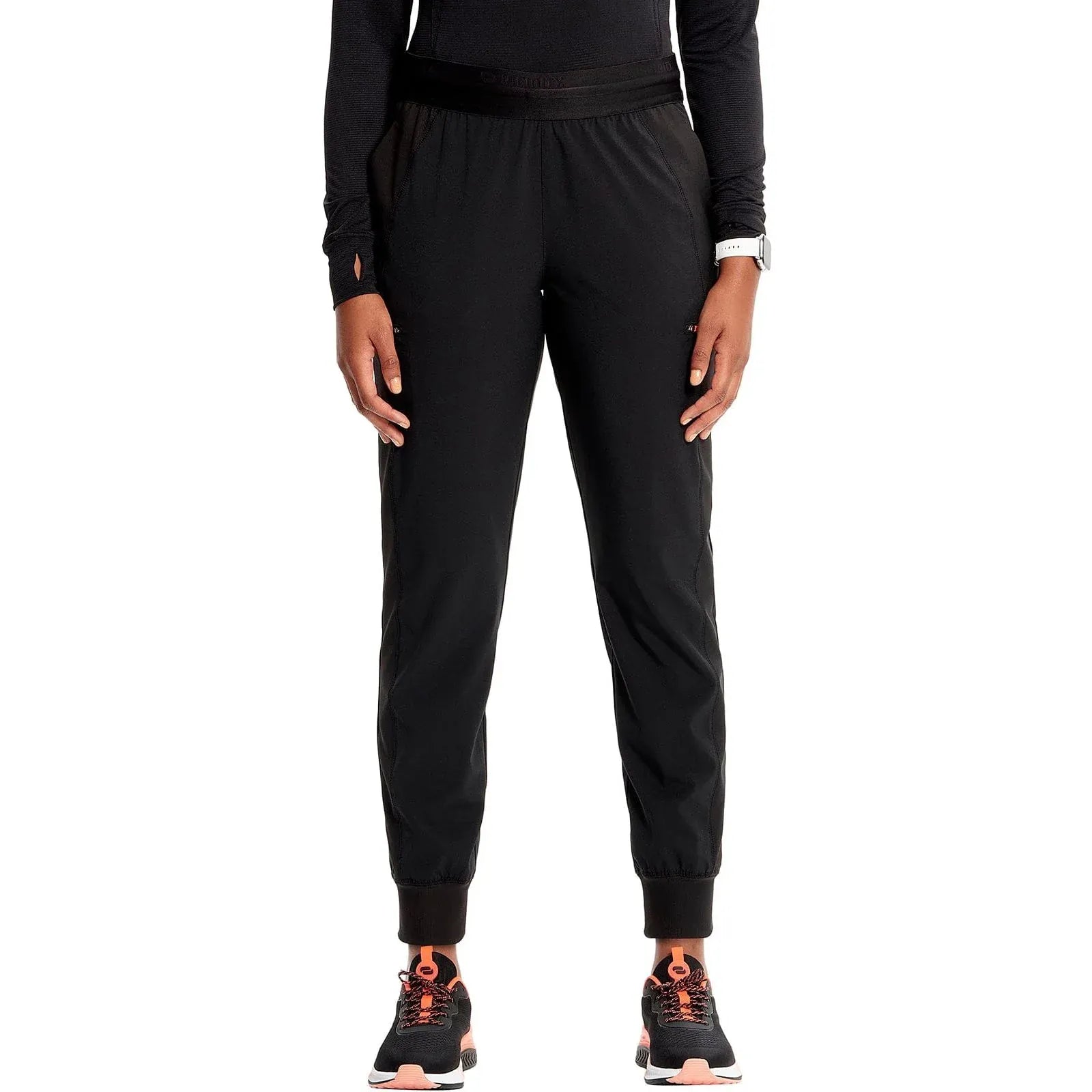 Infinity Scrubs Pants M Infinity IN122A Mid Rise Jogger Women Scrubs Pant Black